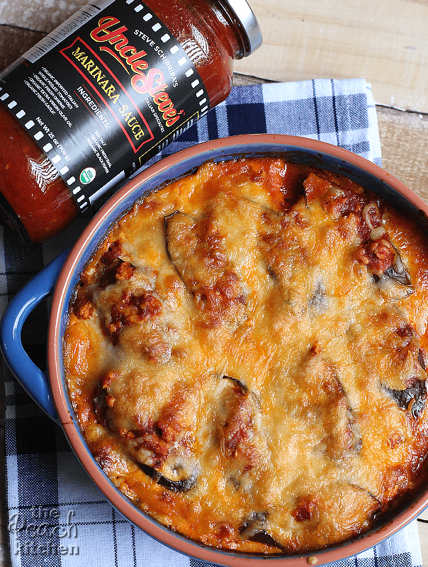 LowCarb Eggplant Lasagna with Chicken Meat Sauce + Uncle Steve's Sauce